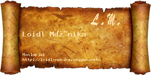 Loidl Mónika névjegykártya